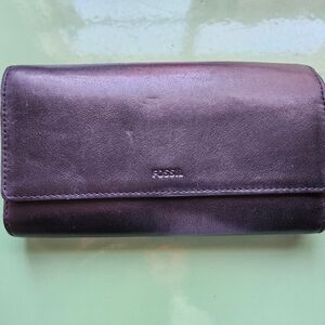 Fossil NWT leather black wallet